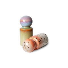 HKliving 70's Ceramics Pepper & Salt Jar - Asteroids Peat