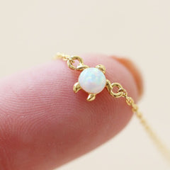 Lisa Angel Opal Turtle Bracelet in Gold