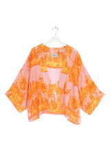 One Hundred Stars Roman Column Orange Kimono
