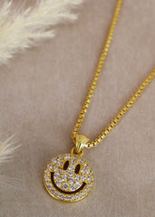 My Doris Crystal Smiley Necklace