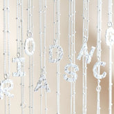 Lisa Angel Silver Hammered Initial Necklace