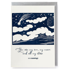 Archivist Press - Sun, Moon And Stars Card