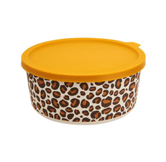 Sass & Belle Leopard Print Bamboo Lunch Box