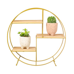 Sass & Belle Antique Gold Round Shelf