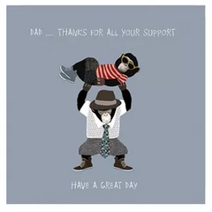 Sally Scaffardi Monkey Support Dad Card