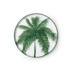 HKliving Bold & Basic Ceramics Porcelain Side Plate - Palms Green