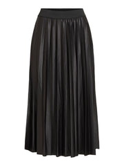 Vila Nitban Pleat Skirt - Black