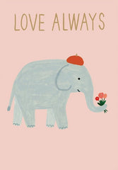 Roger La Borde Love Always Elephant Card