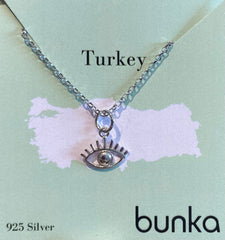 Vurchoo Silver Eye Necklace - Turkey