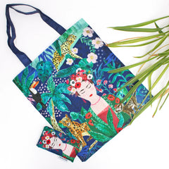 House of Disaster Frida Kahlo Tropical Foldaway Eco Shopper