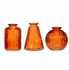 Sass & Belle Amber Bud Vases - Set of 3