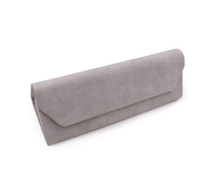 Grey Suede Foldable Sunglasses Case