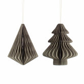 Sass & Belle Grey Tree and Diamond Hanging Decoration