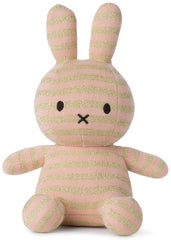 Miffy - Pink & Gold Stripes Organic Cotton Bunny