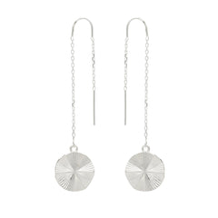 Cabbage White Fan Drop Earrings
