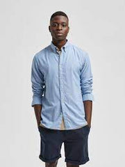 Selected Homme - Slim Flannel Shirt - Sapphire