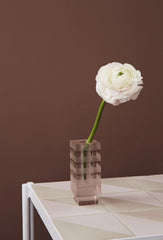 OYOY Living Square Graphic Candleholder - Light Brown