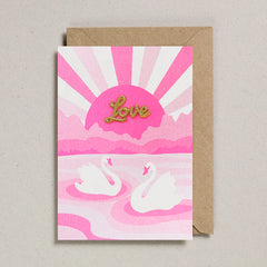Petra Boase Love Patch Swan Card