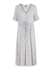Pieces NYA Midi Dress - Apricot Cream Multi Flower