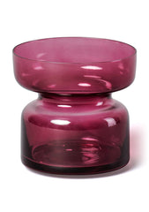 Aery Glass Tea Light Holder - Ruby