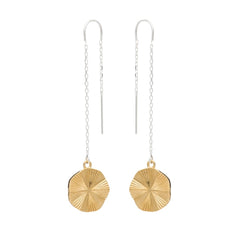 Cabbage White Fan Drop Earrings