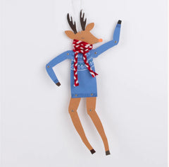 Meri Meri Dancing Reindeer Card