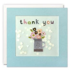 Thank You Flower Pot Card with Paper Confetti by James Ellis