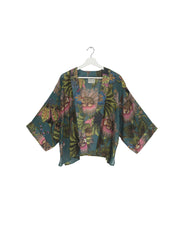 One Hundred Stars - Eccentric Blooms Teal Kimono