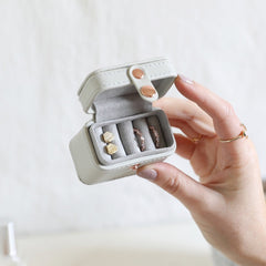 Lisa Angel Mini Jewellery Travel Case In Grey