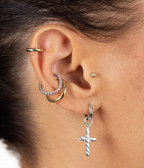 Scream Pretty - Silver Twisted Ear Cuff