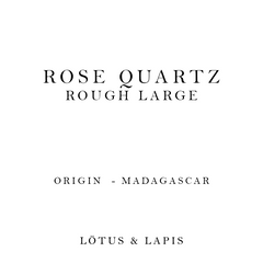 Lotus & Lapis Rose Quartz Rough Large