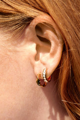 Estella Bartlett Twisted Wave Hoop Earrings Gold Plated