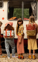 Sticky Lemon - Large Backpack Colourblocking | Fig Brown + Apple Tree + Vanilla Sorbet