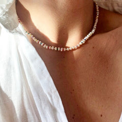 Lisa Angel Pearl With Myuki Beads Clasp Necklace
