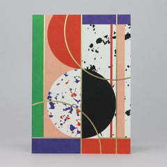 Pressed And Folded Green/Red/Black Foil Deco Card