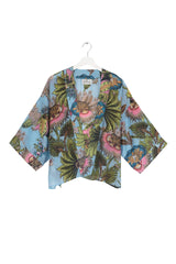 One Hundred Stars Eccentric Blooms Sky Blue Kimono
