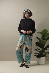 One Hundred Stars Lounge Wear Pants - Stork Sky