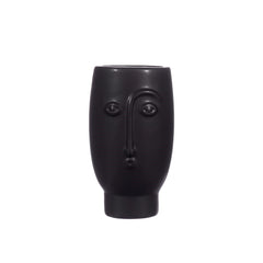 Sass & Belle Mini Face Vase Matte Black