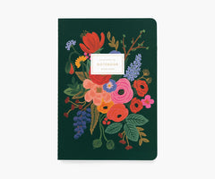 Rifle Paper Garden Party Stitched Notebooks - Set of 3