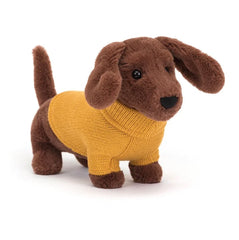 Jellycat Yellow Sweater Sausage Dog