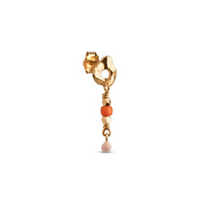 Enamel Copenhagen Minna Single Earring Coral and Peach