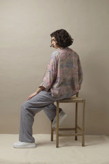 One Hundred Stars Marbelled Pink Kimono