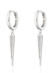 Scream Pretty - Silver Sparkling Spike Earrings