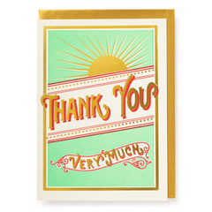 Letterpress Thank You Very Much Card
