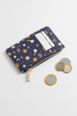 Estella Bartlett Card Purse - Charley Clements Navy with prints