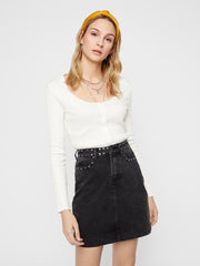 Pieces Nukisa Long Sleeve Cardigan - Cloud Dancer