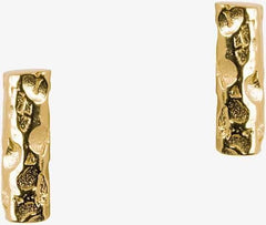 Matthew Calvin Small Meteorite Bar Stud Earrings - Gold
