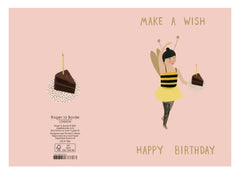 Roger La Borde Bee Lady Happy Birthday Card