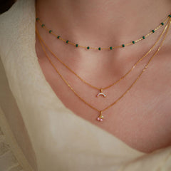 Enamel Copenhagen Cherry Necklace - Light Pink