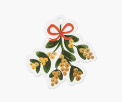 Rifle Paper - Mistletoe Die - Cut Tags - Set Of 8 Luxury Gift Tags
